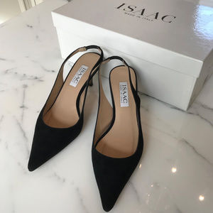 Isaac "Alena" Suede Sling Back With Shoe Box